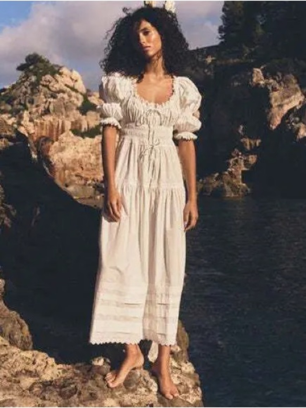 Doen Bardot Dress in Powder, size S